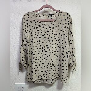 Papermoon Cream and Black Spotted Blouse